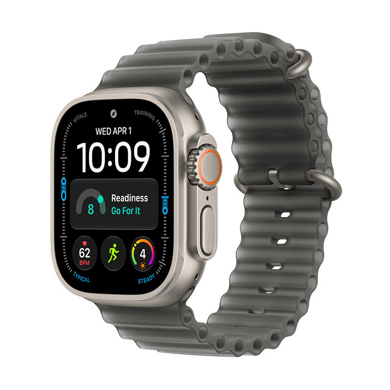 Смарт-часы Apple Watch Ultra 4 GPS + Cellular 49mm Natural Titanium, Translucent Black Ocean Band