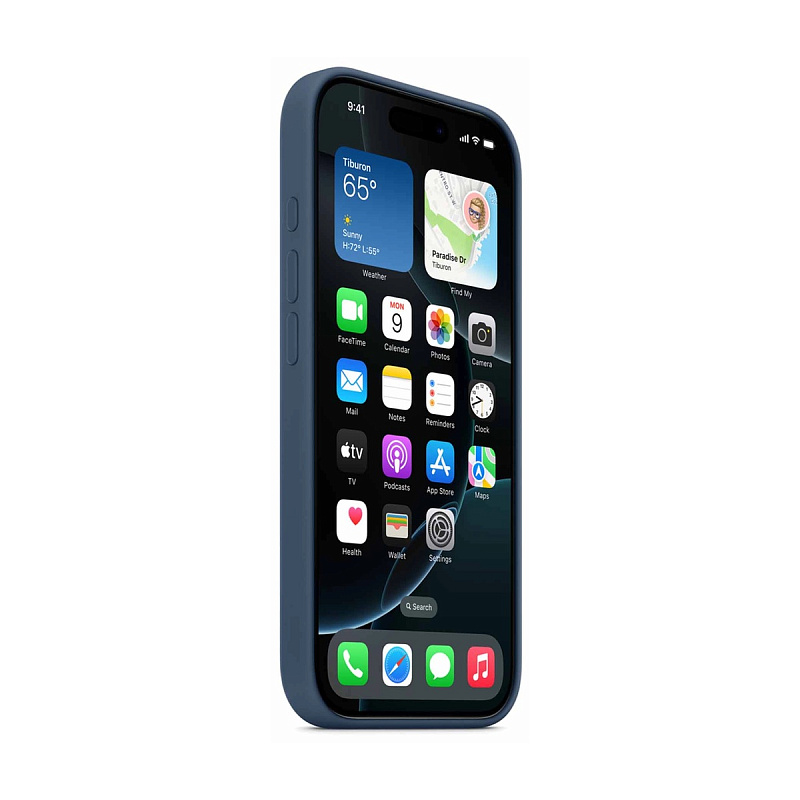 Чехол Silicone Case с MagSafe для iPhone 16 Pro Max Dark Blue