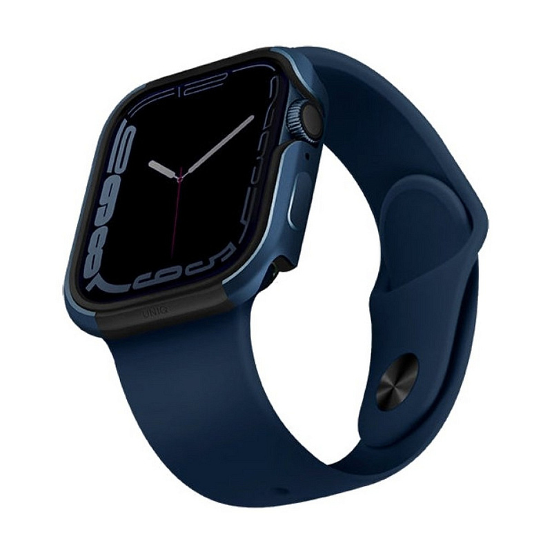 Чехол металлический Uniq Valencia для Apple Watch 44 мм, цвет синий (44MM-VALBLU)
