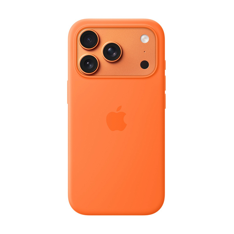 Силиконовый чехол для Apple iPhone 17 Pro с MagSafe Orange (Original)