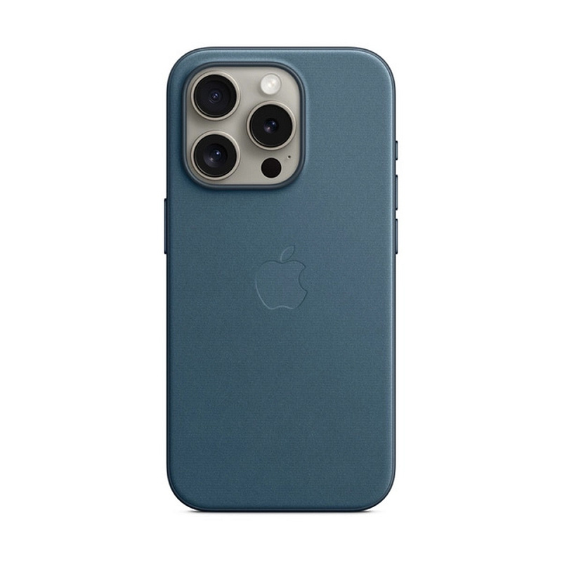 Тканевый чехол iPhone 15 Pro FineWoven Case с MagSafe - Pacific Blue