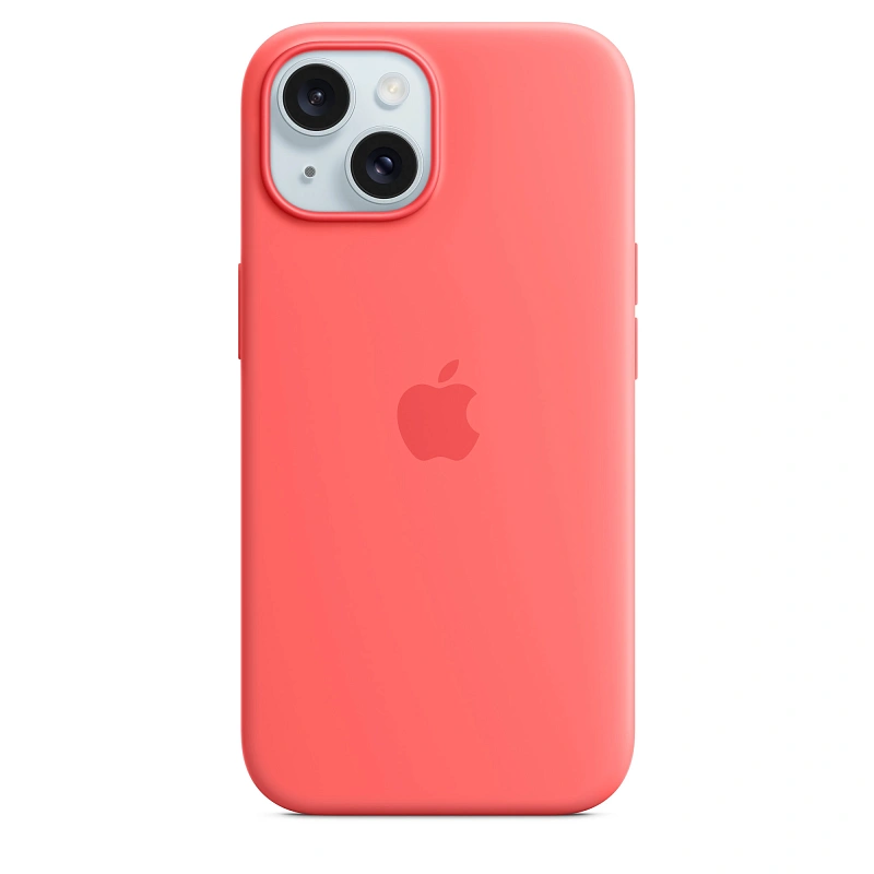 Чехол Silicone Case с MagSafe для iPhone 15 Guava