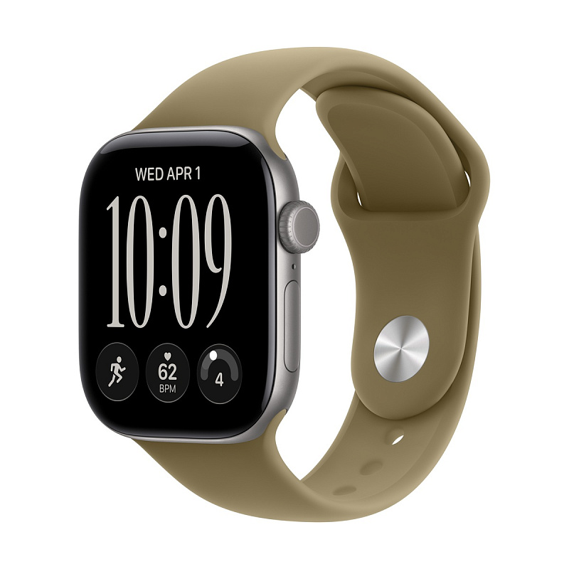 Смарт-часы Apple Watch Series 12 GPS 42mm Space Gray Aluminium, Olive Sport Band, размер M/L
