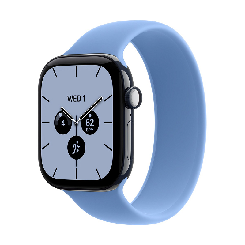 Смарт-часы Apple Watch Series 12 GPS + Cellular 42mm Night Blue Ceramic, Wildflower Blue Solo Loop