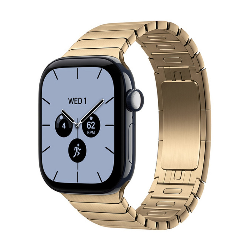 Смарт-часы Apple Watch Series 12 GPS + Cellular 42mm Night Blue Ceramic, Radiant Gold Link Bracelet