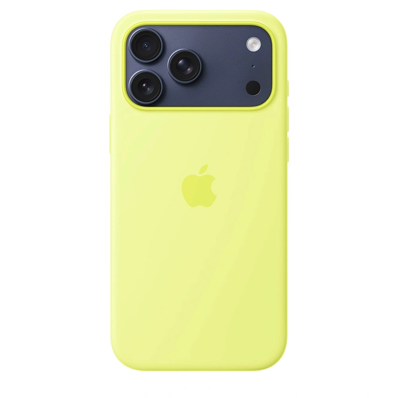 Силиконовый чехол iPhone 17 Pro Max Neon Yellow