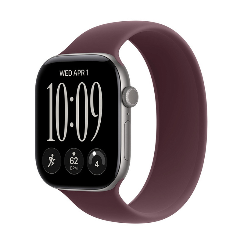 Смарт-часы Apple Watch Series 12 GPS 46mm Space Gray Aluminium, Burgundy Solo Loop