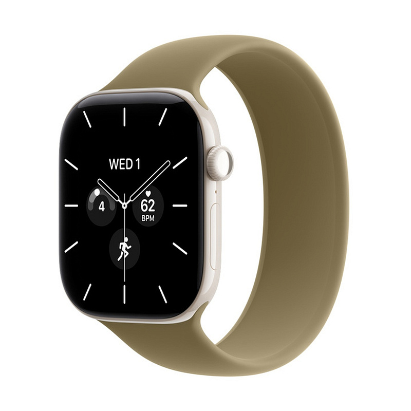 Смарт-часы Apple Watch Series 12 GPS + Cellular 46mm Pearl White Ceramic, Olive Solo Loop