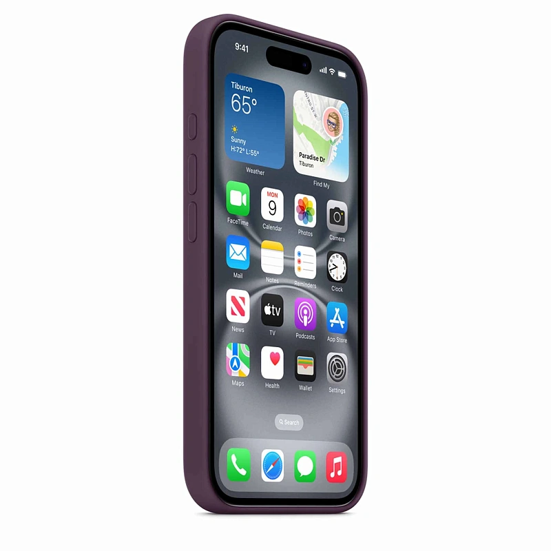Чехол Silicone Case с MagSafe для iPhone 16 Purple