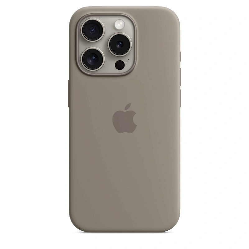 Чехол Silicone Case с MagSafe для iPhone 15 Pro Clay