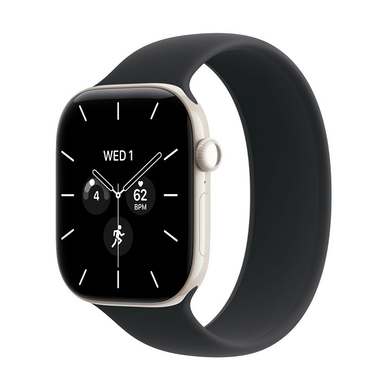 Смарт-часы Apple Watch Series 12 GPS + Cellular 46mm Pearl White Ceramic, Black Solo Loop