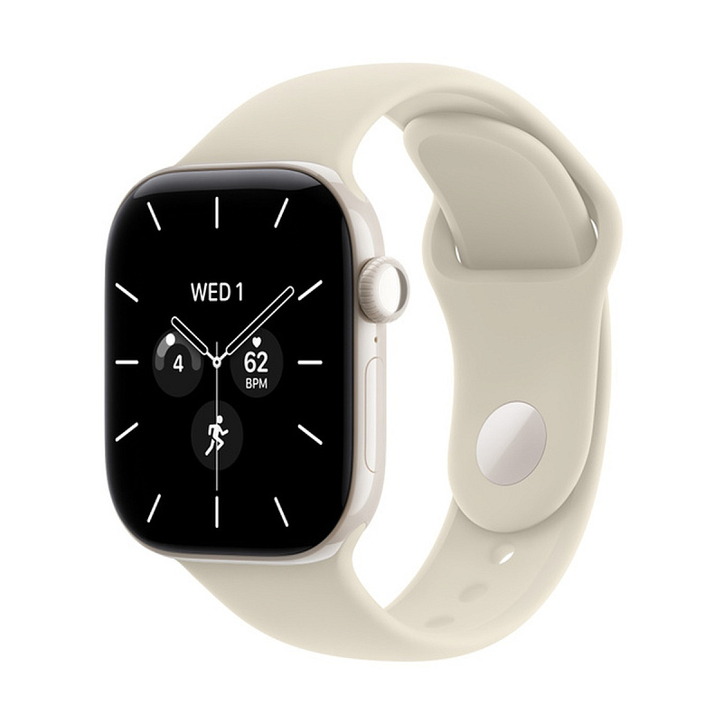 Смарт-часы Apple Watch Series 12 GPS + Cellular 42mm Pearl White Ceramic, Sand Sport Band, размер M/L