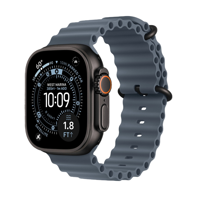 Умные часы Apple Watch Ultra 3, 49 мм, Natural Titanium, ремешок Blue Ocean Band