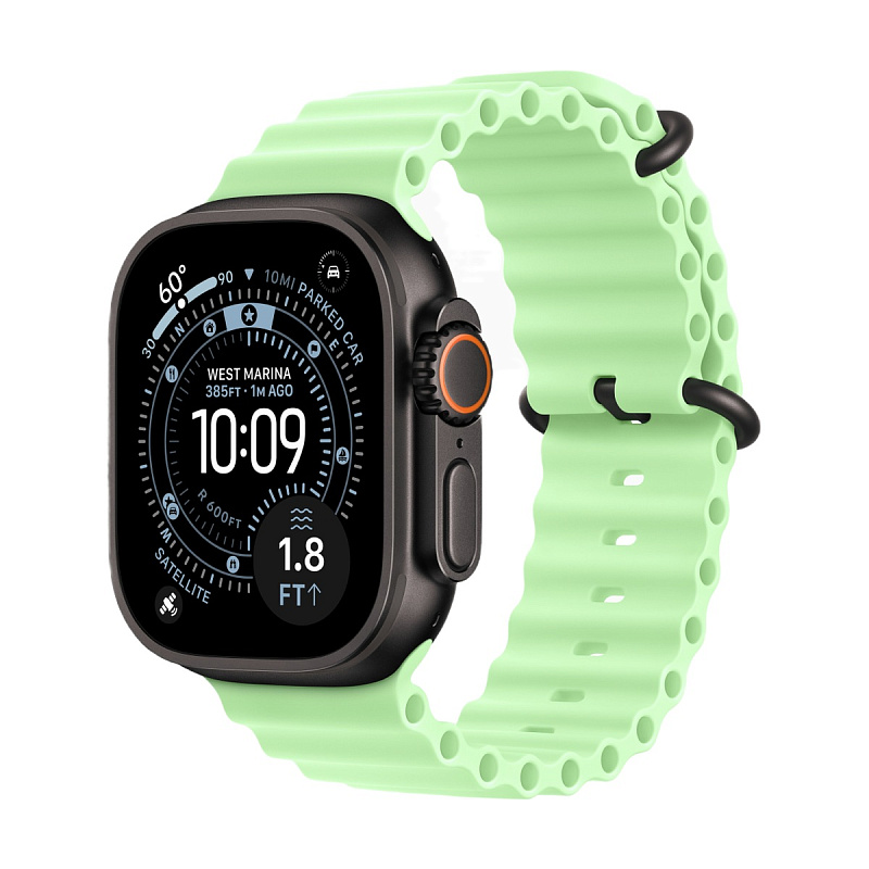 Умные часы Apple Watch Ultra 3, 49 мм, Natural Titanium, ремешок Green Ocean Band