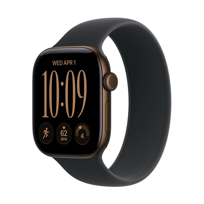 Смарт-часы Apple Watch Series 12 GPS 42mm Dark Bronze Aluminium, Black Solo Loop