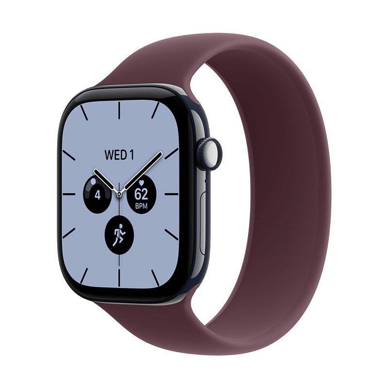 Смарт-часы Apple Watch Series 12 GPS + Cellular 46mm Night Blue Ceramic, Burgundy Solo Loop