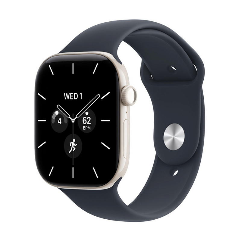 Смарт-часы Apple Watch Series 12 GPS + Cellular 46mm Pearl White Ceramic, Navy Blue Sport Band, размер M/L