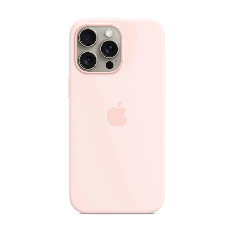 Чехол Silicone Case с MagSafe iPhone 15 Pro Light Pink