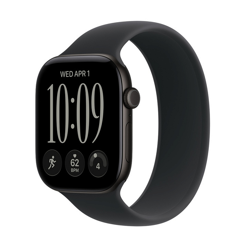 Смарт-часы Apple Watch Series 12 GPS 46mm Black Aluminium, Black Solo Loop