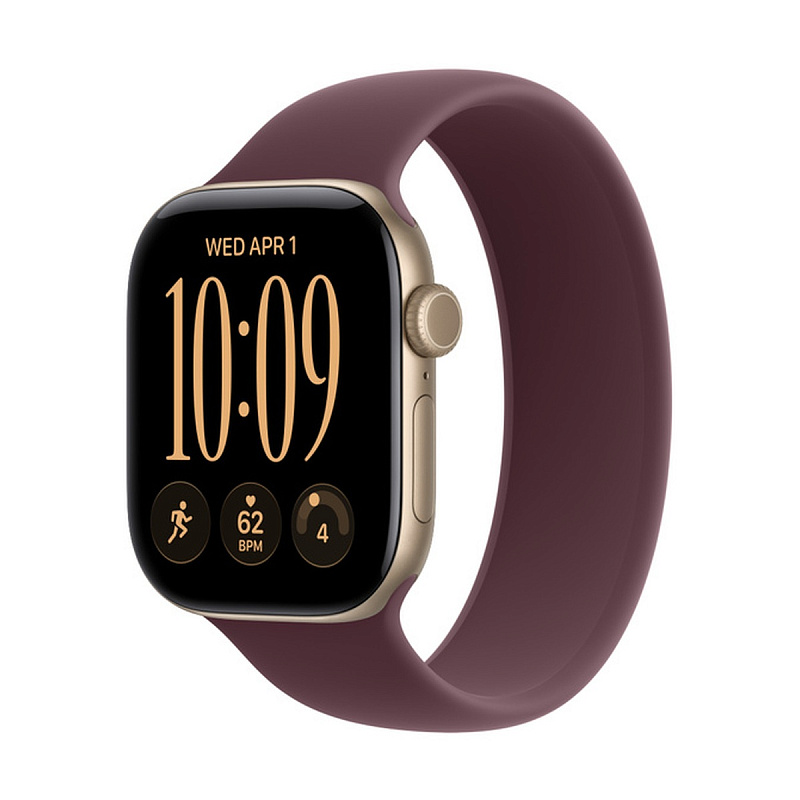 Смарт-часы Apple Watch Series 12 GPS 42mm Light Gold Aluminium, Burgundy Solo Loop