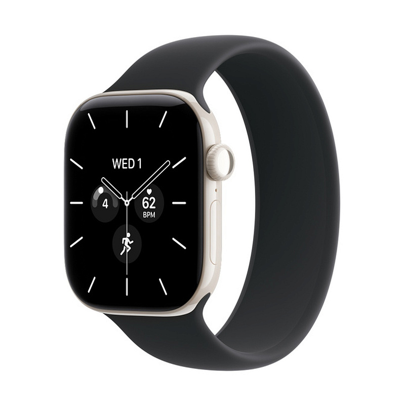 Смарт-часы Apple Watch Series 12 GPS + Cellular 42mm Pearl White Ceramic, Black Solo Loop