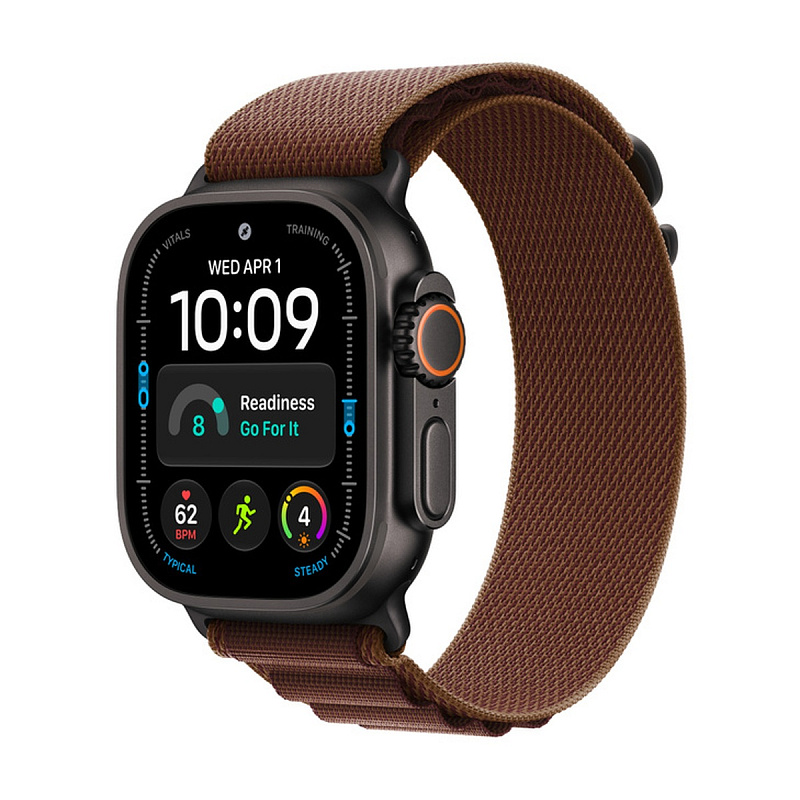 Смарт-часы Apple Watch Ultra 4 GPS + Cellular 49mm Black Titanium, Burgundy Alpine Loop, размер Small