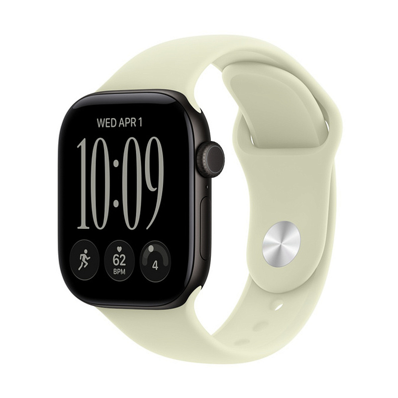 Смарт-часы Apple Watch Series 12 GPS 42mm Black Aluminium, Pale Succulent Sport Band, размер S/M