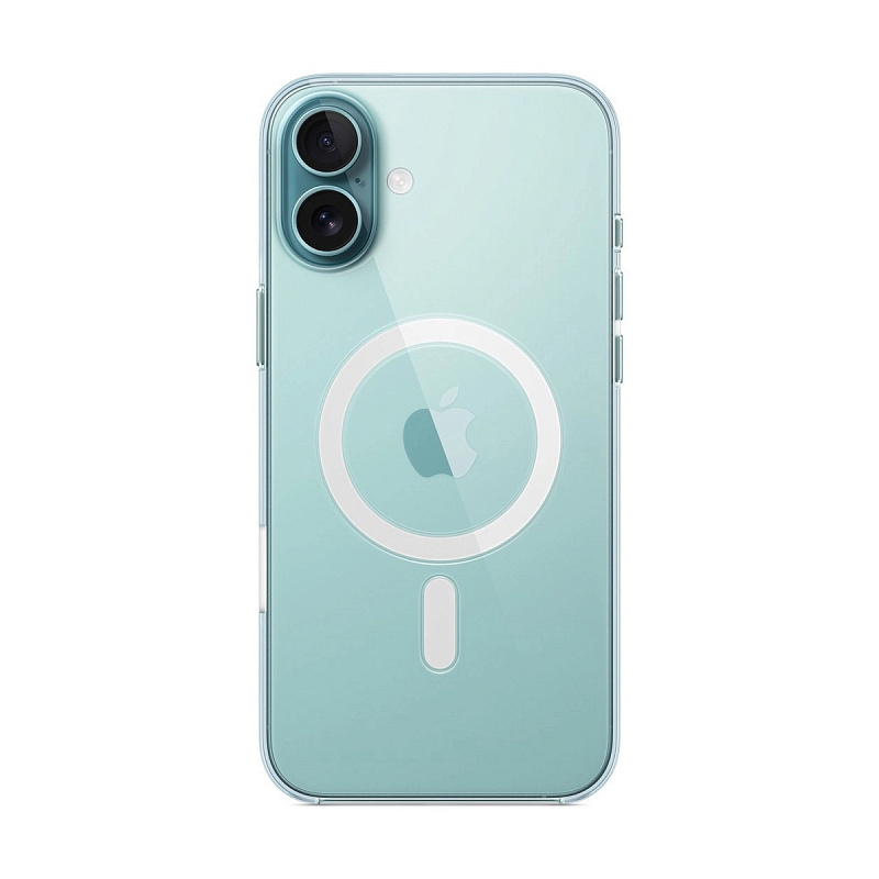 Силиконовый чехол для iPhone 16 Plus Прозрачный с MagSafe