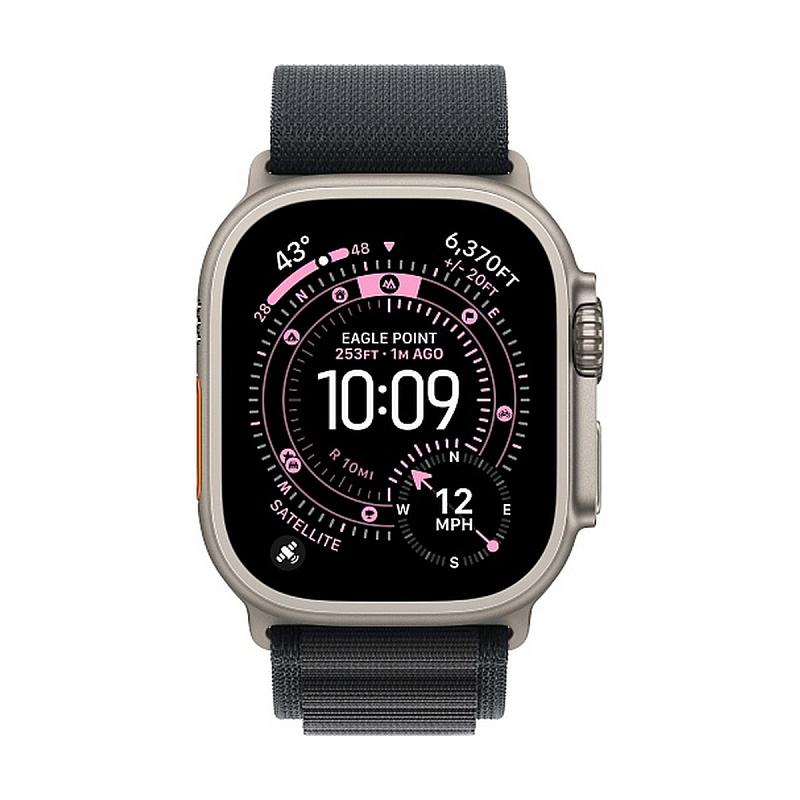 Умные часы Apple Watch Ultra 3, 49 мм, Natural Titanium, ремешок Black Alpine Loop L