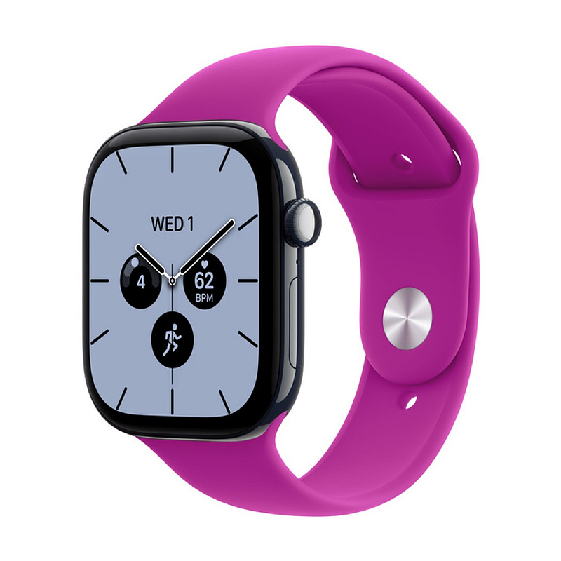 Смарт-часы Apple Watch Series 12 GPS + Cellular 46mm Night Blue Ceramic, Magenta Sport Band, размер S/M