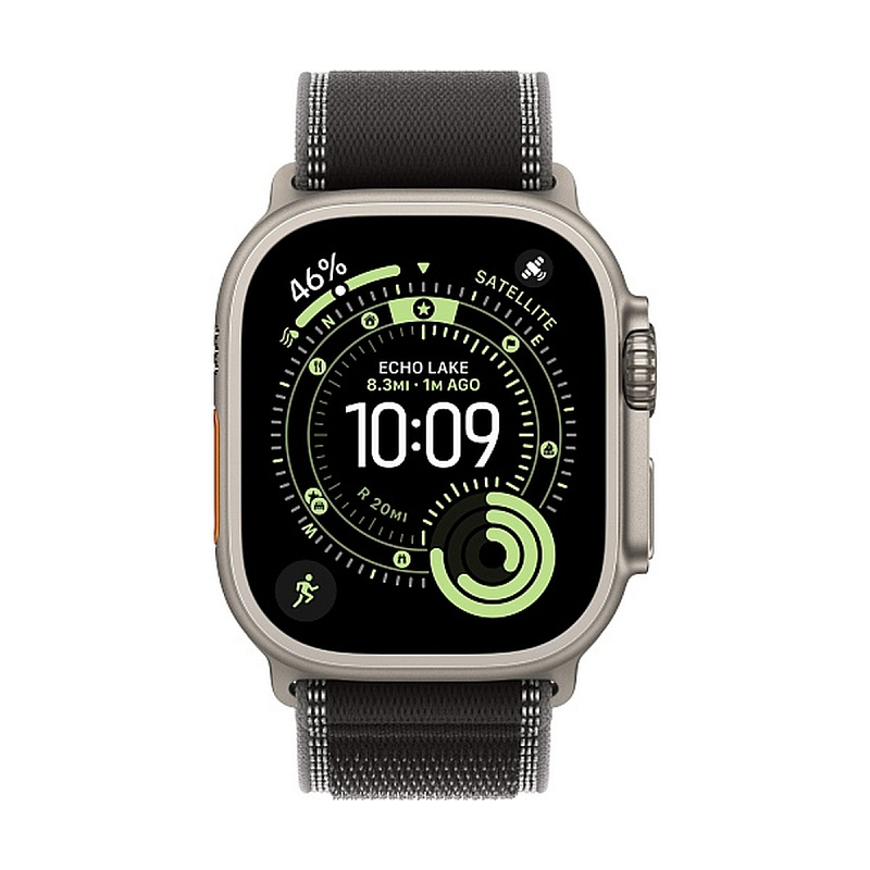 Умные часы Apple Watch Ultra 3, 49 мм, Natural Titanium, ремешок Black Trail Loop S/M