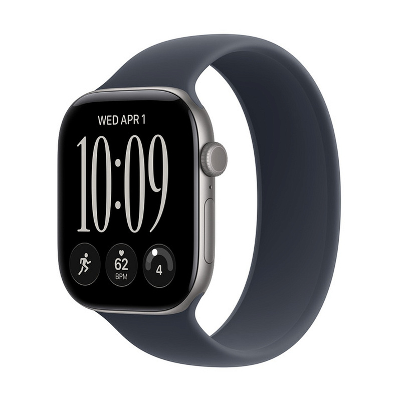 Смарт-часы Apple Watch Series 12 GPS 46mm Space Gray Aluminium, Navy Blue Solo Loop