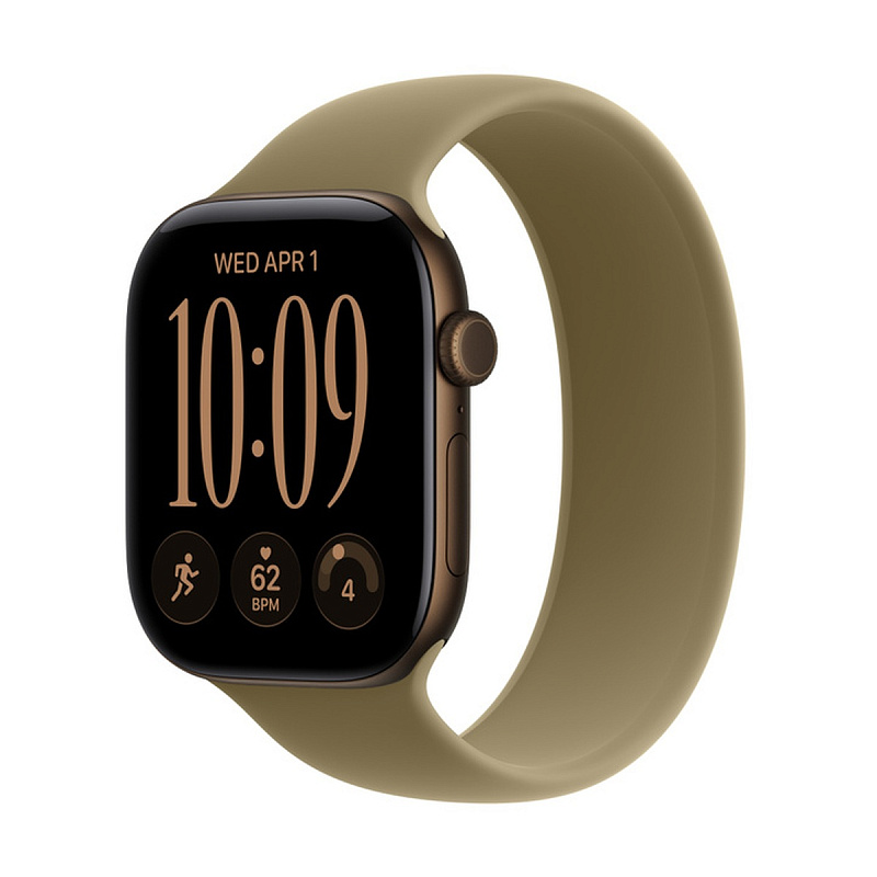 Смарт-часы Apple Watch Series 12 GPS 46mm Dark Bronze Aluminium, Olive Solo Loop