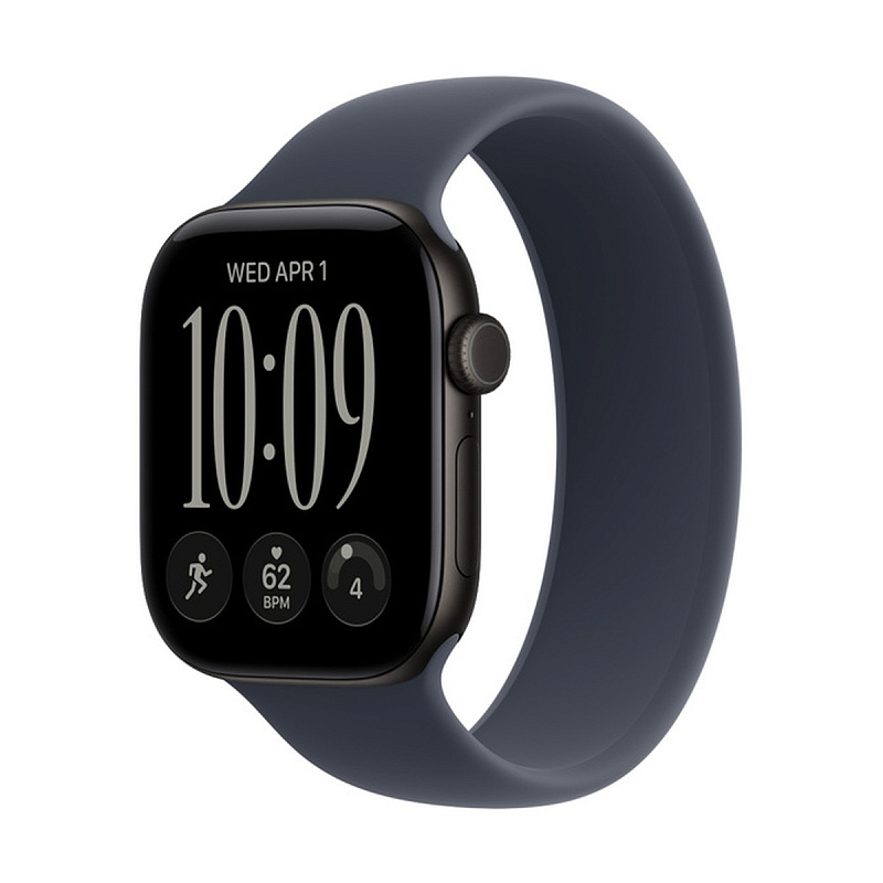 Смарт-часы Apple Watch Series 12 GPS 42mm Black Aluminium, Navy Blue Solo Loop