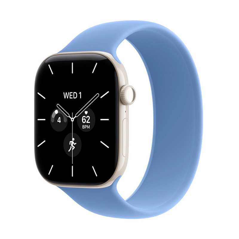Смарт-часы Apple Watch Series 12 GPS + Cellular 46mm Pearl White Ceramic, Wildflower Blue Solo Loop