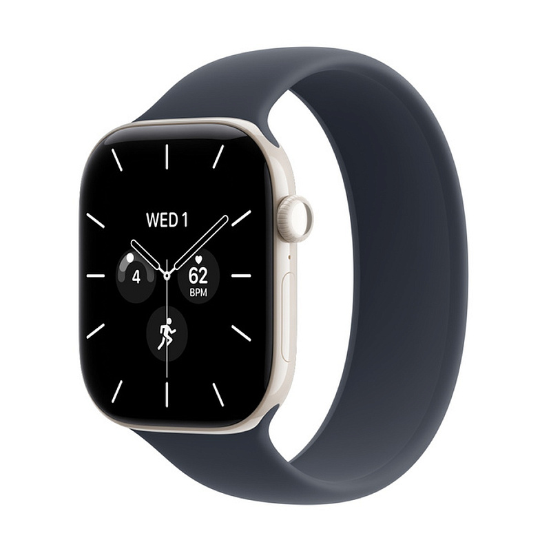 Смарт-часы Apple Watch Series 12 GPS + Cellular 46mm Pearl White Ceramic, Navy Blue Solo Loop