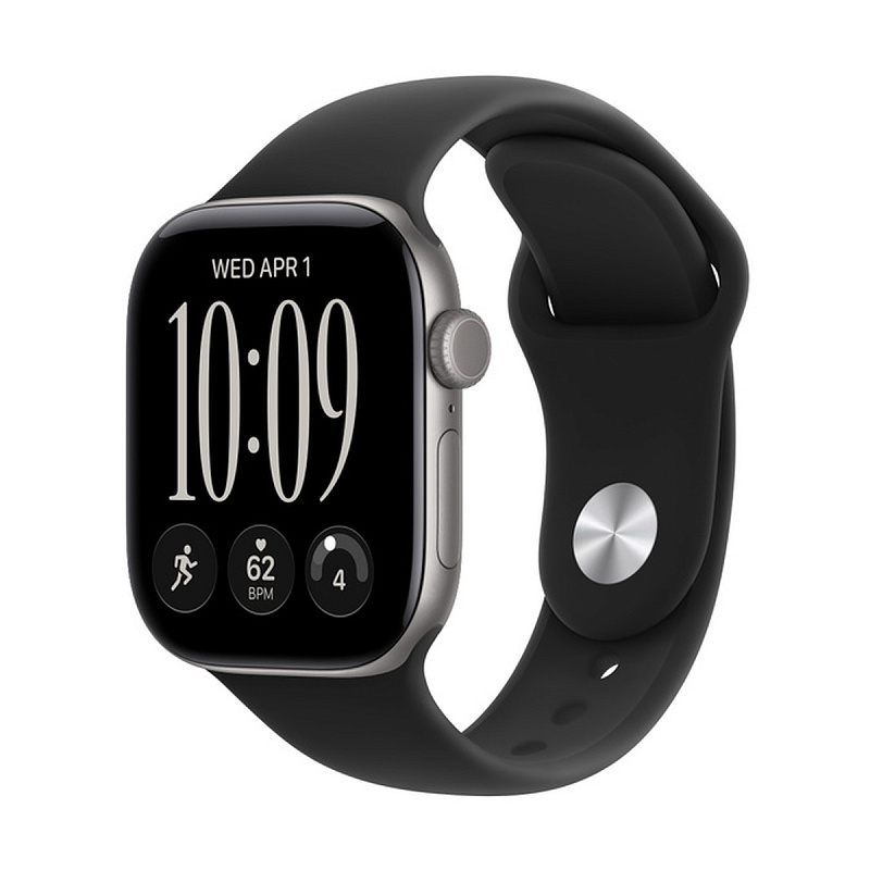 Смарт-часы Apple Watch Series 12 GPS 42mm Space Gray Aluminium, Black Sport Band, размер M/L