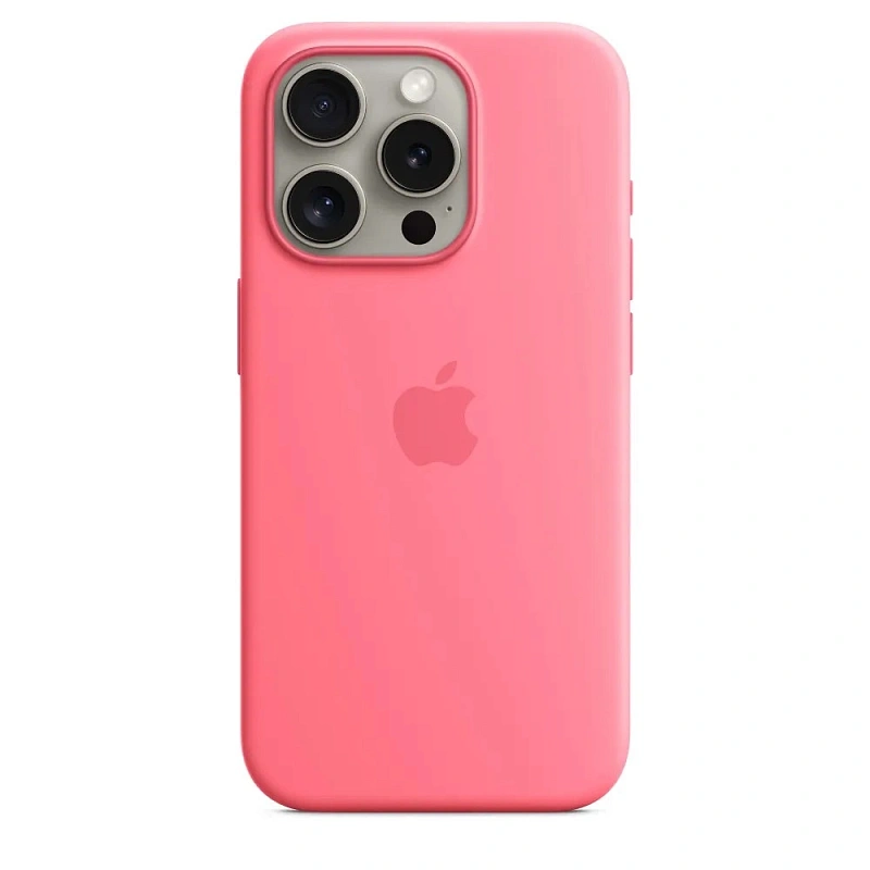 Чехол Silicone Case с MagSafe для iPhone 15 Pro Max Pink
