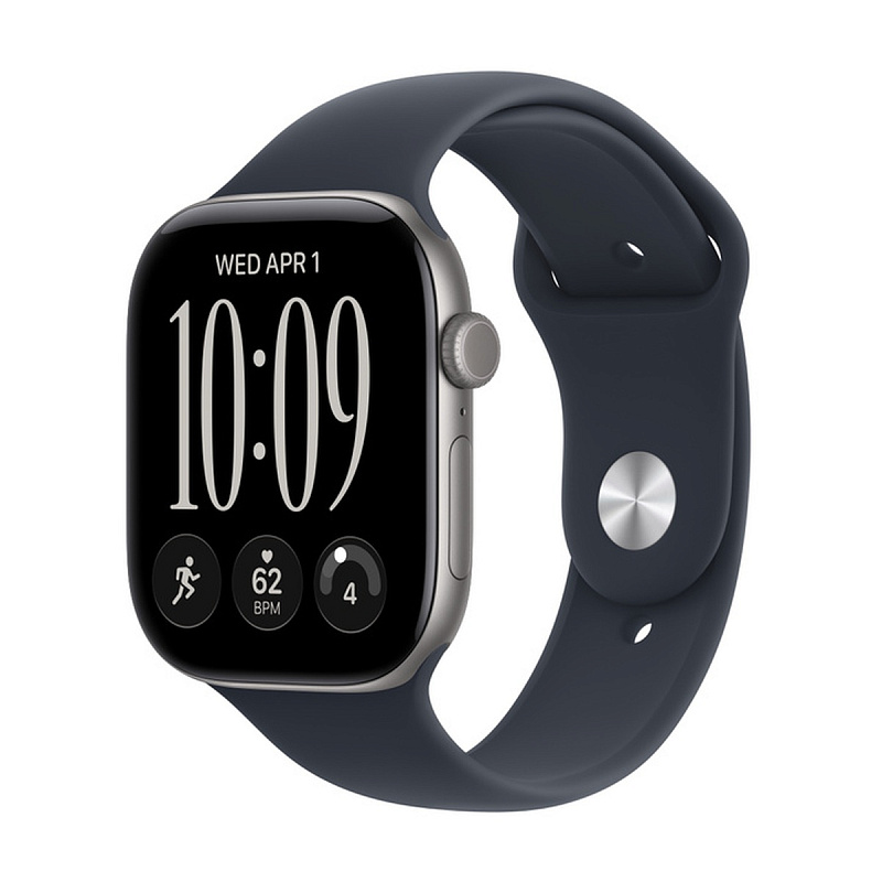 Смарт-часы Apple Watch Series 12 GPS 46mm Space Gray Aluminium, Navy Blue Sport Band, размер S/M