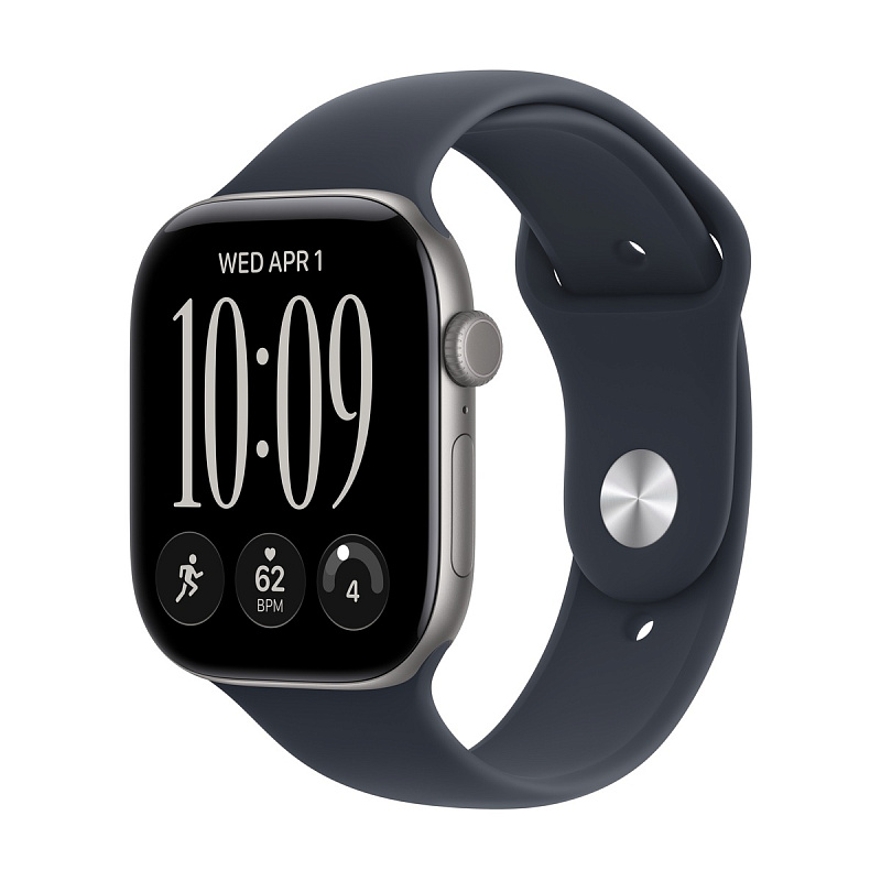 Смарт-часы Apple Watch Series 12 GPS 46mm Space Gray Aluminium, Navy Blue Sport Band, размер S/M