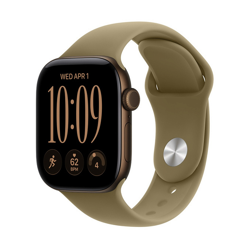Смарт-часы Apple Watch Series 12 GPS 42mm Dark Bronze Aluminium, Olive Sport Band, размер M/L