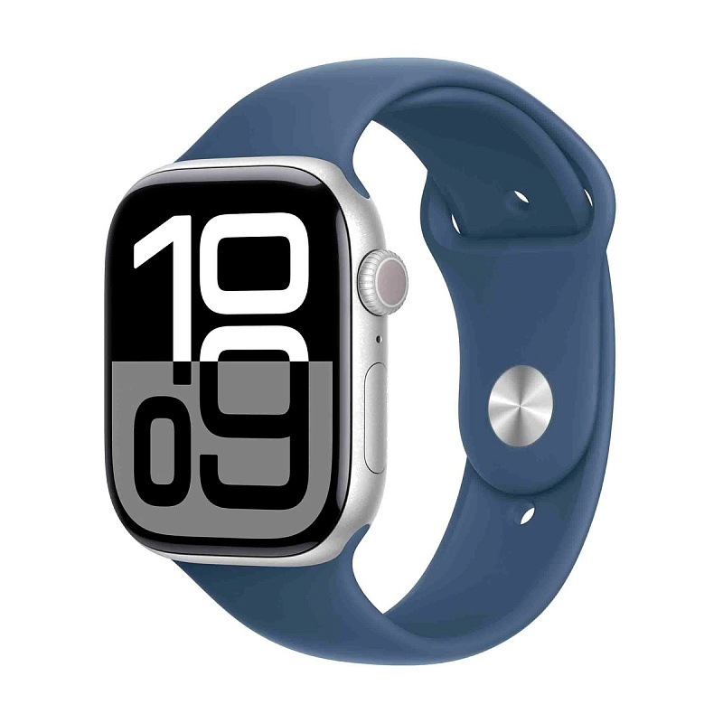 Умные часы Apple Watch Series 10 46mm Aluminum Case Silver with Lake Denim Sport Band M/L