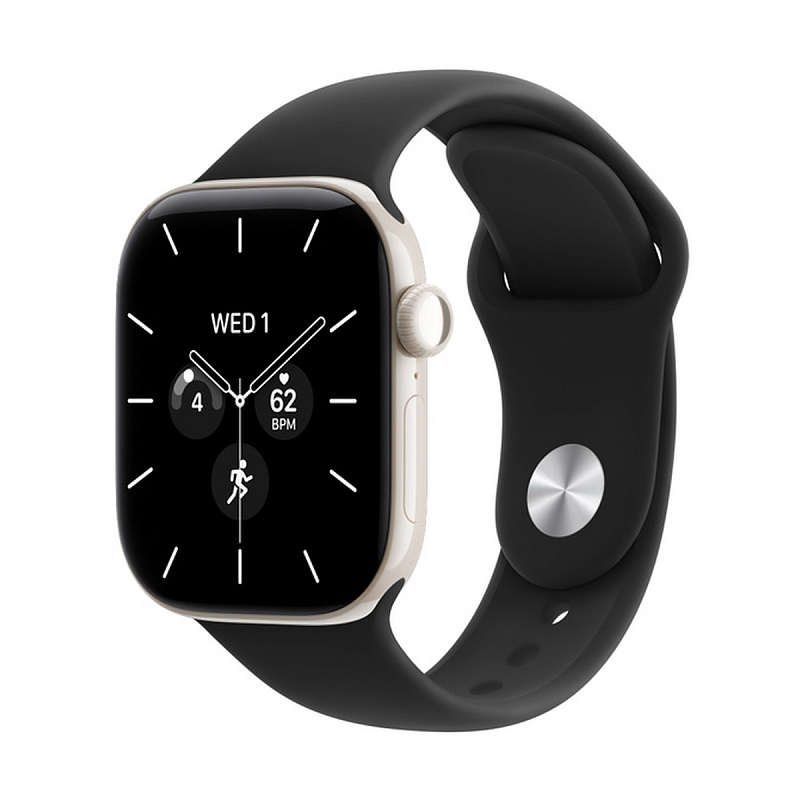 Смарт-часы Apple Watch Series 12 GPS + Cellular 42mm Pearl White Ceramic, Black Sport Band, размер M/L