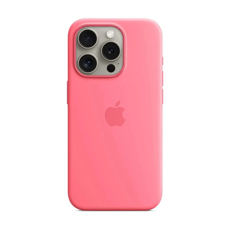 Чехол Silicone Case с MagSafe для iPhone 15 Pro Max Pink