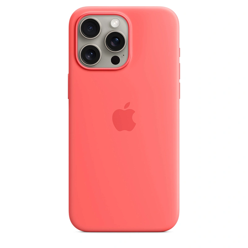 Чехол Silicone Case с MagSafe iPhone 15 Pro Guava