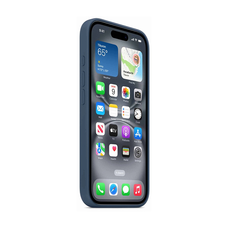 Чехол Silicone Case с MagSafe для iPhone 16 Dark Blue