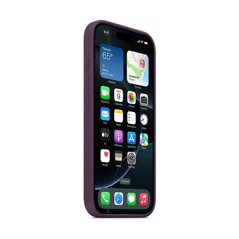 Чехол Silicone Case с MagSafe для iPhone 16 Pro Max Purple