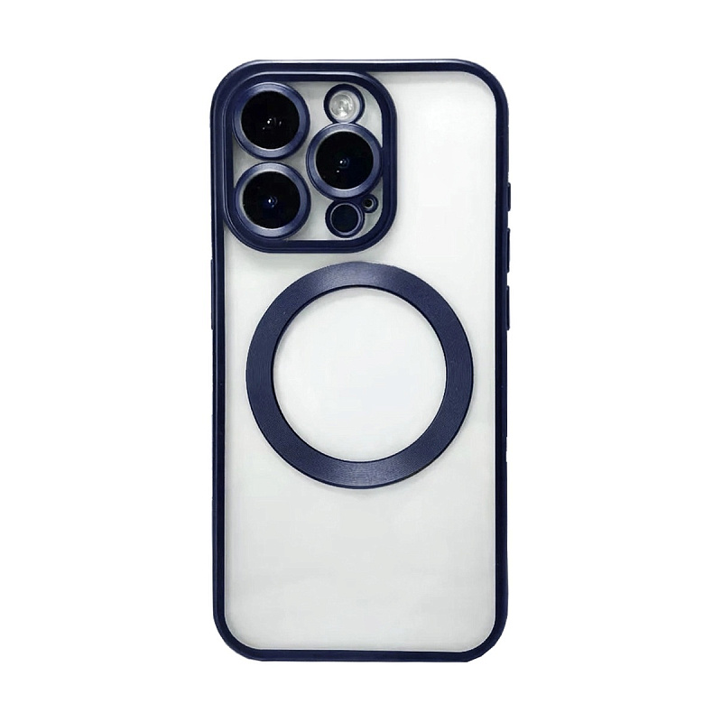 Чехол Kvi-ni Protective Case Stylish Creative ( MagSafe) iPhone 15 Pro Max Синий