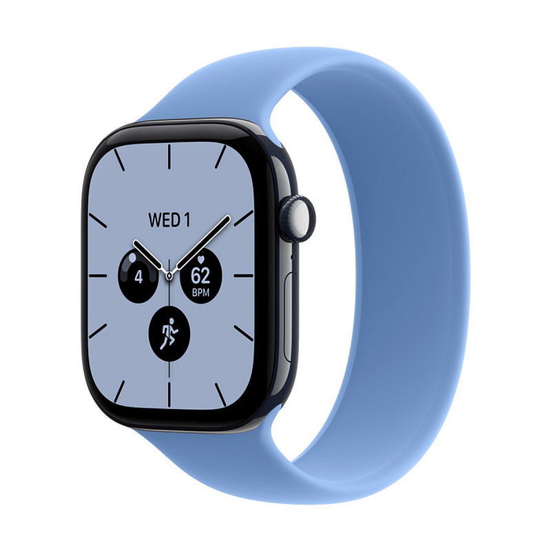 Смарт-часы Apple Watch Series 12 GPS + Cellular 46mm Night Blue Ceramic, Wildflower Blue Solo Loop