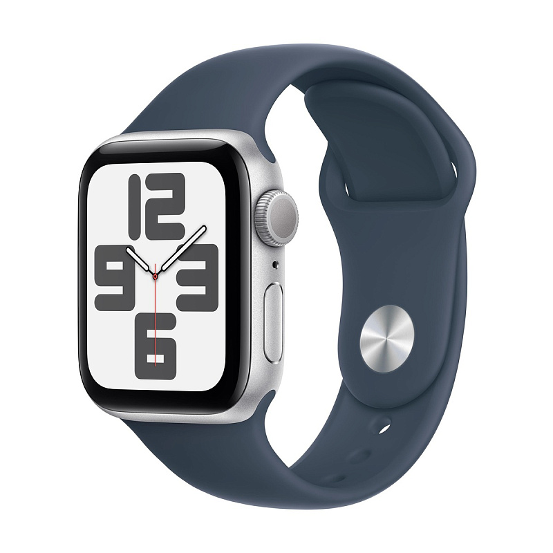 Умные часы Apple Watch 2024 SE2, 40mm, Silver, Storm Blue S/M
